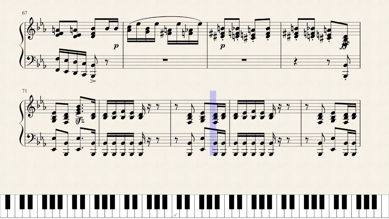 notes for bohemian rhapsody piano